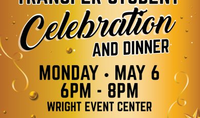 Ventura College Logo, Transfer Student Celebration and Dinner. Monday, May 6, 6 p.m. - 8 p.m. Wright Event Center