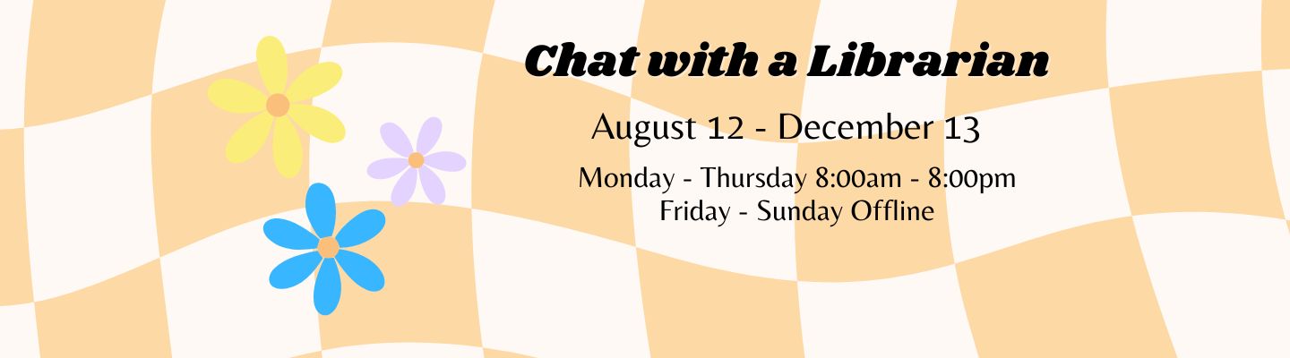 Fall 2024 Library Chat Hours