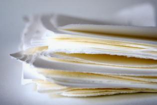 Stack of white papers