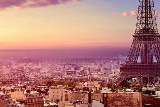 Landscape of Paris and the Eiffel Tower