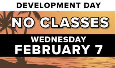 Ventura College Staff Professional Development Day No Classes, Wednesday, February 7