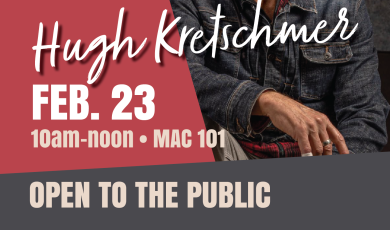 Ventura College Visting Photographer Hugh Kretschmer Feb. 23 10 a.m. - Noon, open to the public